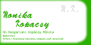 monika kopacsy business card